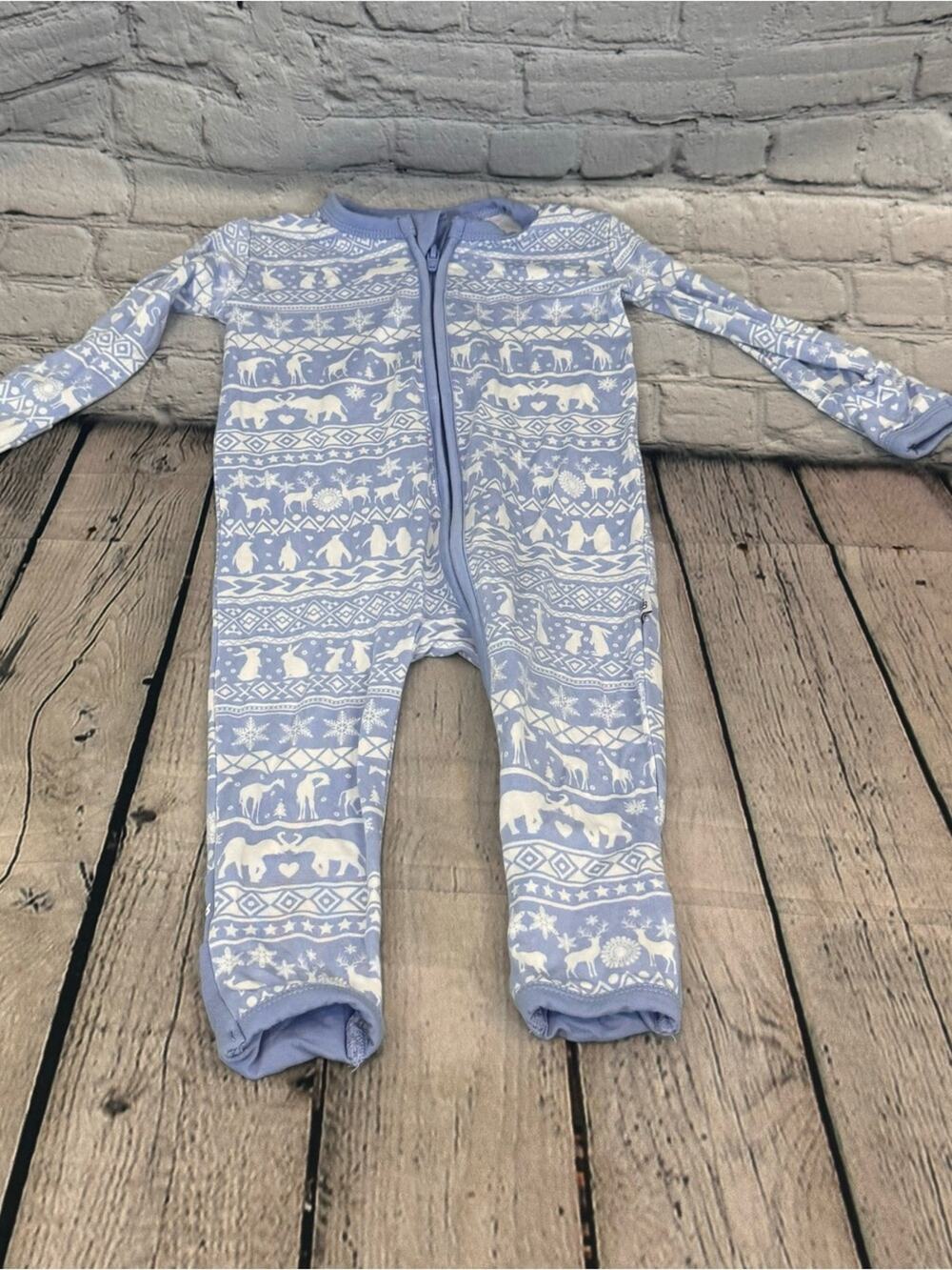 Bubble Baby Arctic Animals Bamboo Zippie Romper